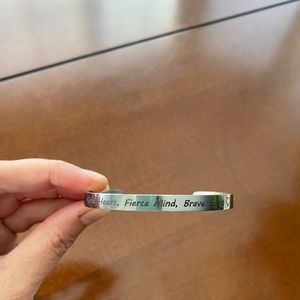 mint&lily “Kind Heart, Fierce Mind, Brave Spirit” Cuff Bracelet NWT